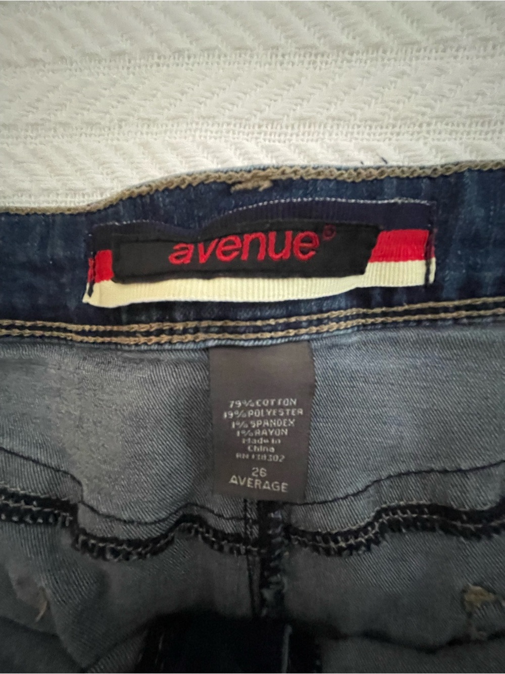 Dark Wash Ankle Length Jeans, plus size 26W - Picture 2 of 6
